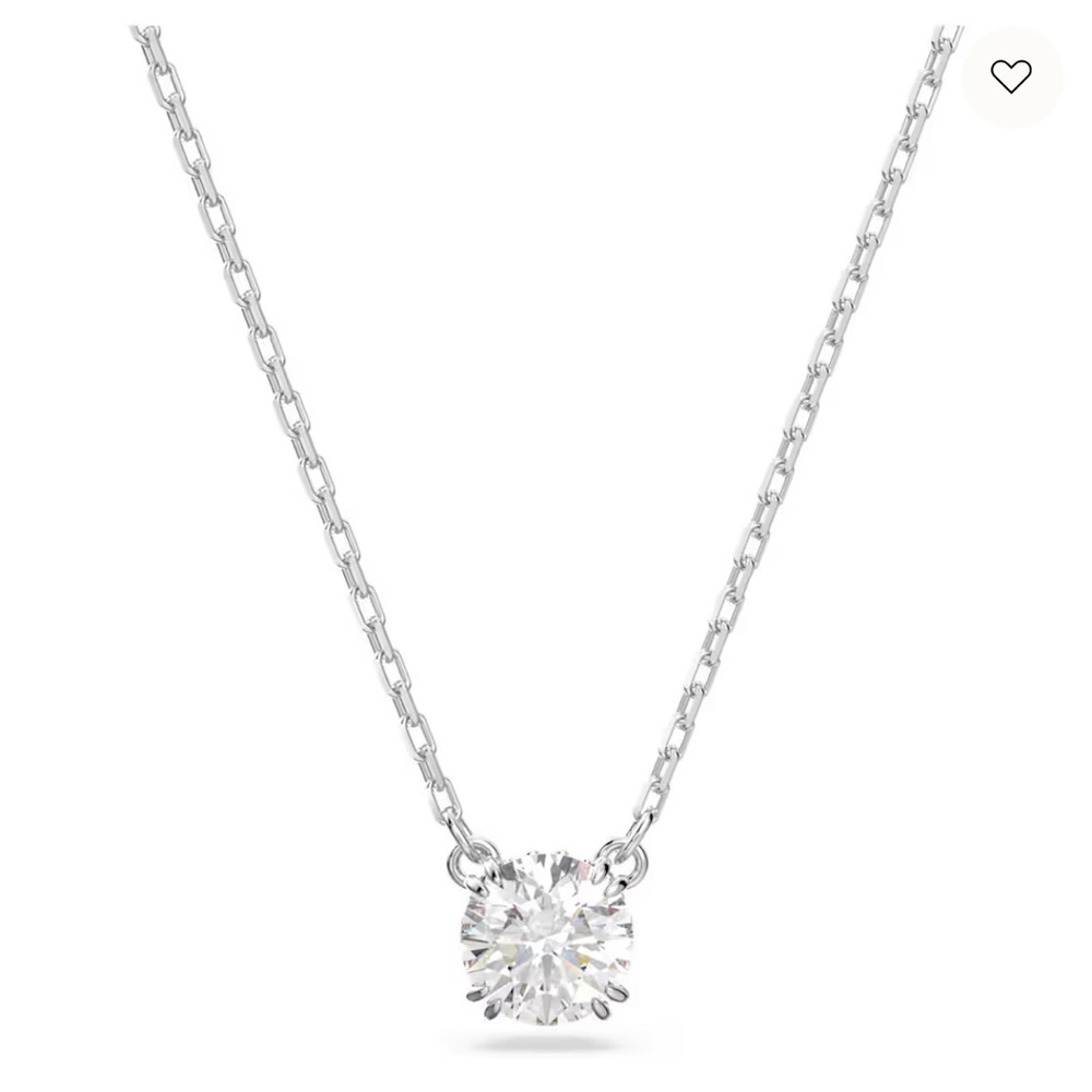 NWOT, Orig $119 - Swarovski Stilla Rhodium-plated Solitaire Necklace